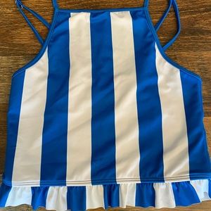 Gently used size 10/11 Kortni Jeane blue and white stripe top